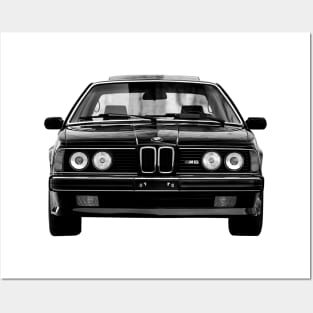 BMW M6 (1987–1989)  Cars Form Black Design Posters and Art